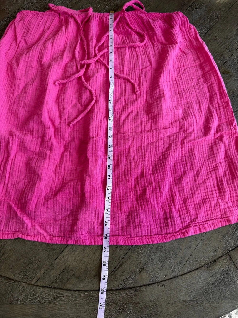 Old Navy Pink Gauze Swim Cover Up Dress XL Tie Strap Beach Resort